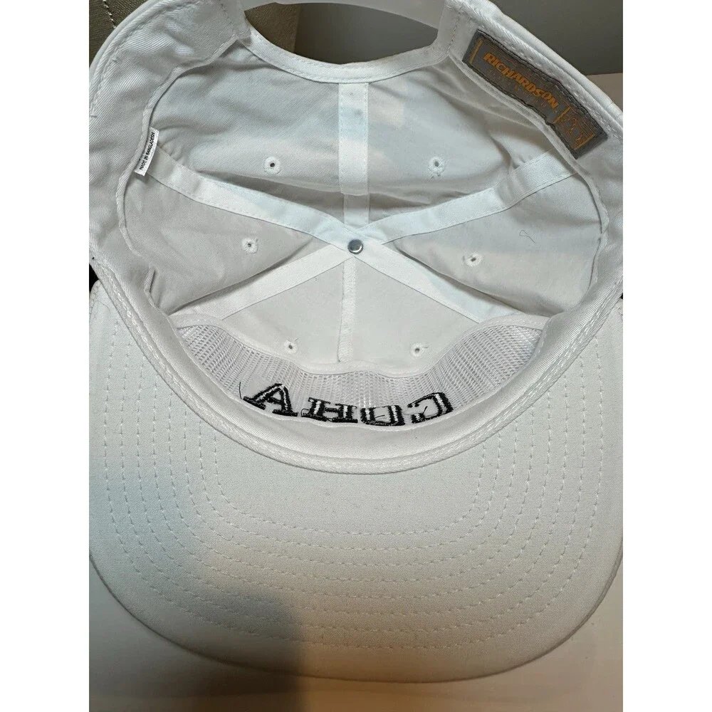 Richardson 256 Umpqua Rope Hat White COHA 5 Panel Snapback Grandpa Cap Retro-VTG